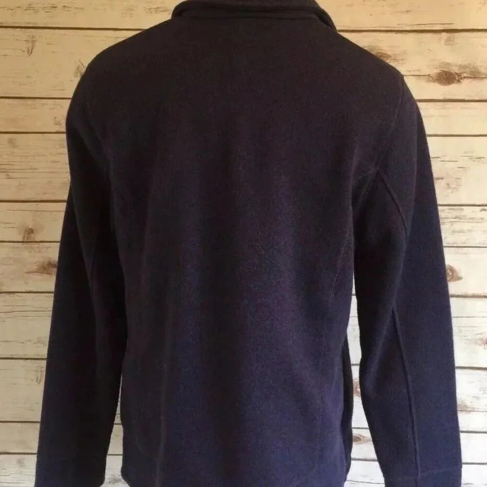 LANDSEND Women Long Sleeve Zip-Up Collared Blue Jacket Size 10/12 M/P - Picture 2 of 12